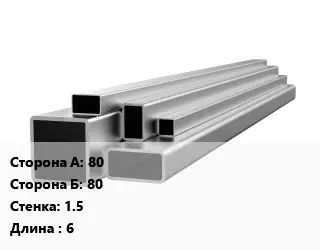 Труба профильная нержавеющая квадратная 80х80х1.5 L=6